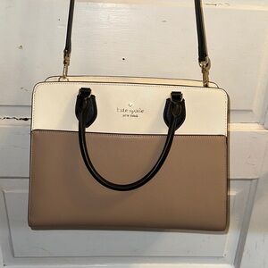 Kate Spade Cream and Tan Satchel